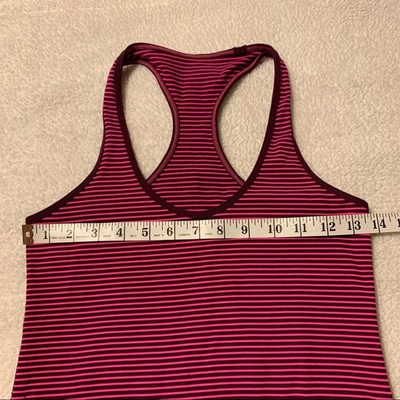 Lululemon Pink Cool Racerback Tank Top  Stripe - Picture 9 of 11
